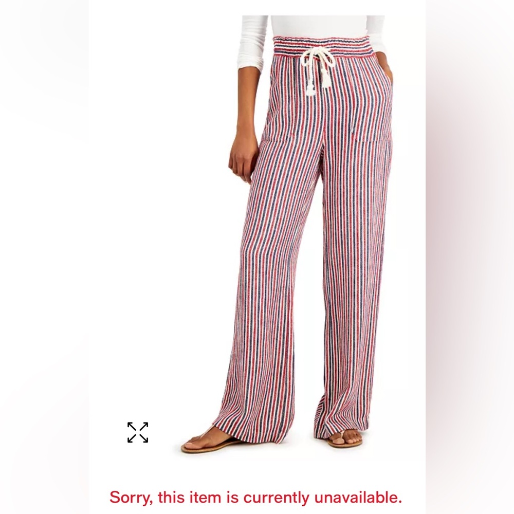 NWT Thread & Supply XS Red White and Blue High Waist Striped Pants - Picture 6 of 6